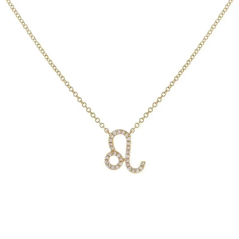 Delikatny naszyjnik z diamentowym znakiem zodiaku