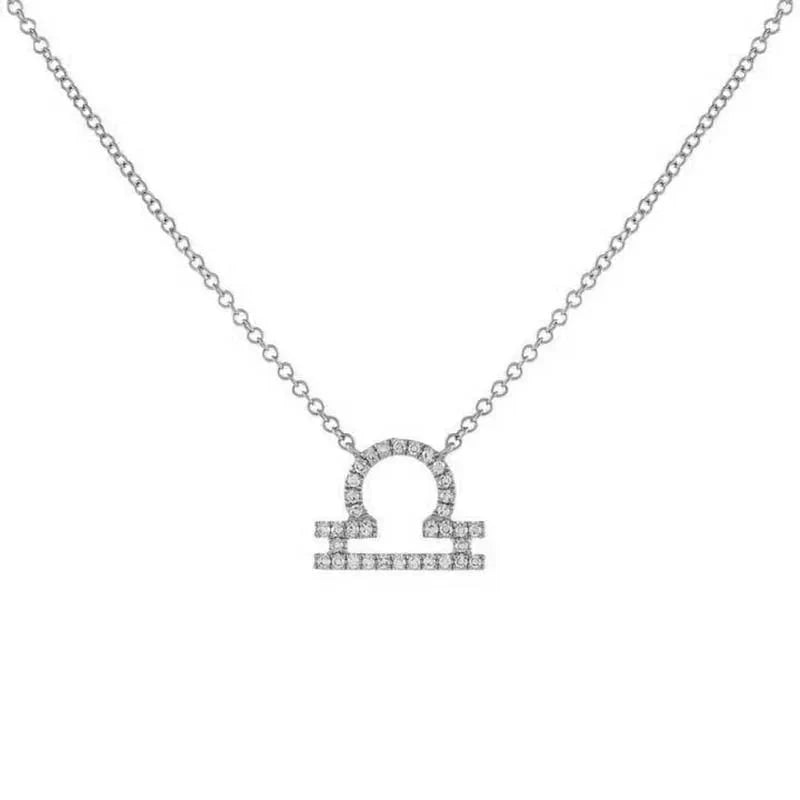 Delikatny naszyjnik z diamentowym znakiem zodiaku