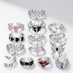 13pc Y2K Adjustable Ring Set