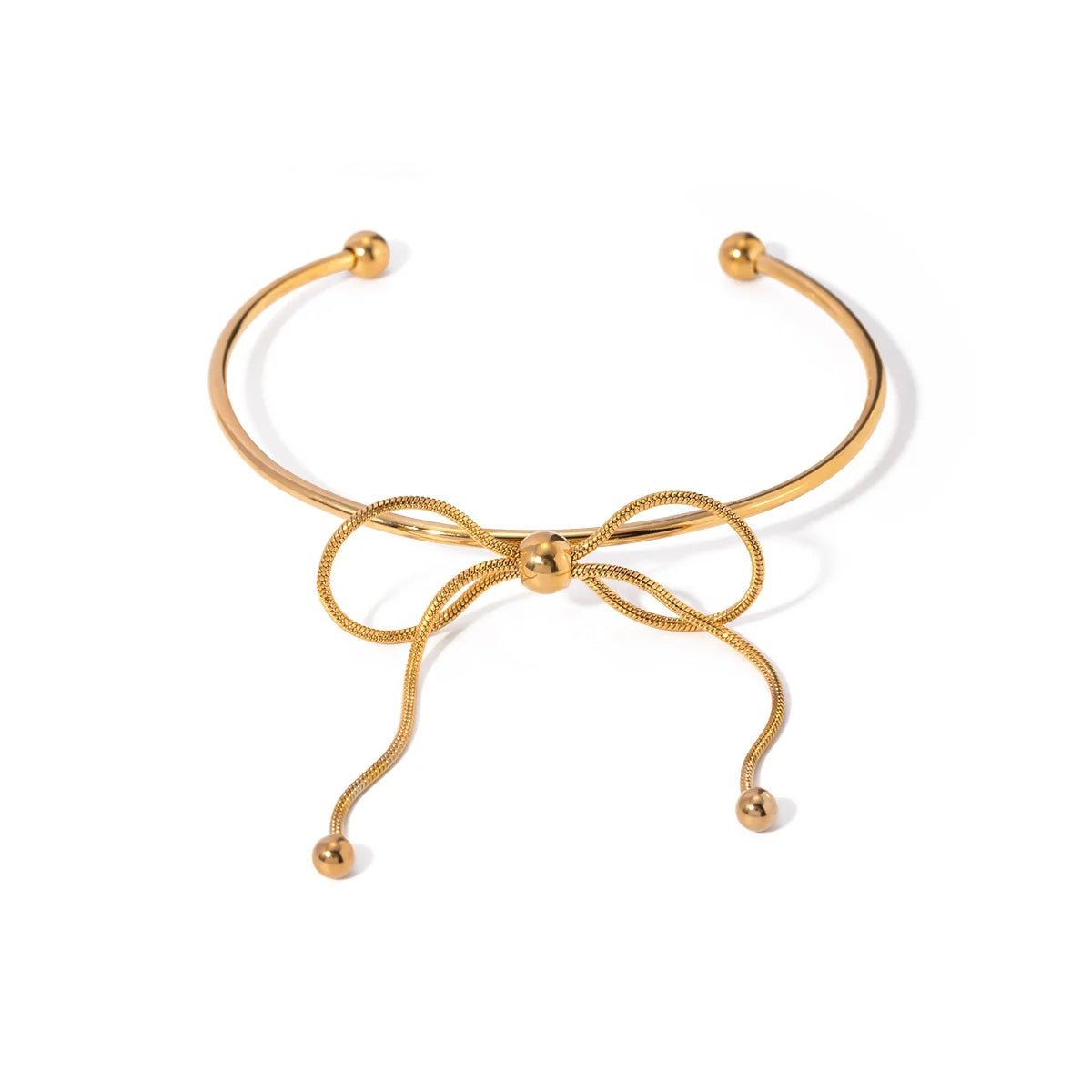 Kobiece bransoletki typu cuff z kokardkami