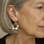 Vintage Silver & Gold Blossom Earrings