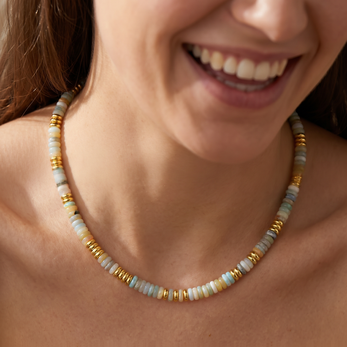 Gold Accented Boho Beaded Necklaces