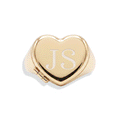 Personalized Heart Signet Locket Ring
