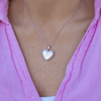 Personalized Heart Locket Necklace