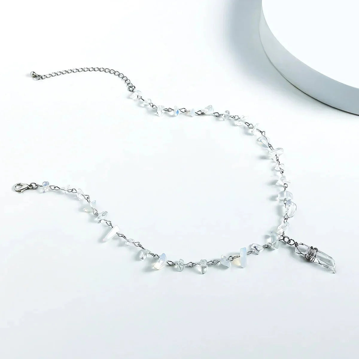 Choker con pietra a cristallo di ghiaccio