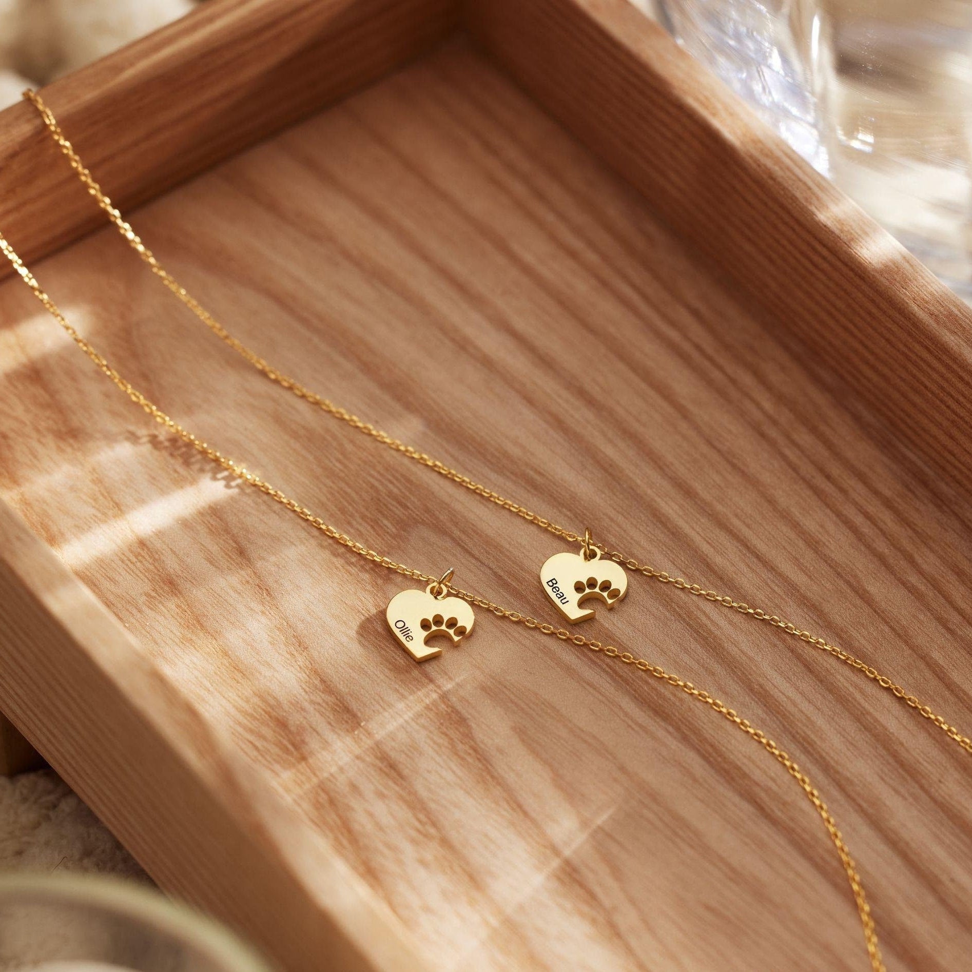 Personalized Paw Print & Name Necklace
