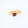 Vintage Red Crystal Golden Ring