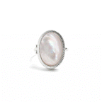 Personalized Mother of Pearl Locket Ring