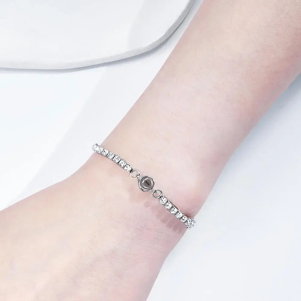 Personalized Photo Tennis Bracelet