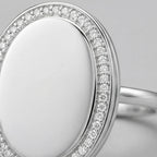 Personalized Oval Locket Ring