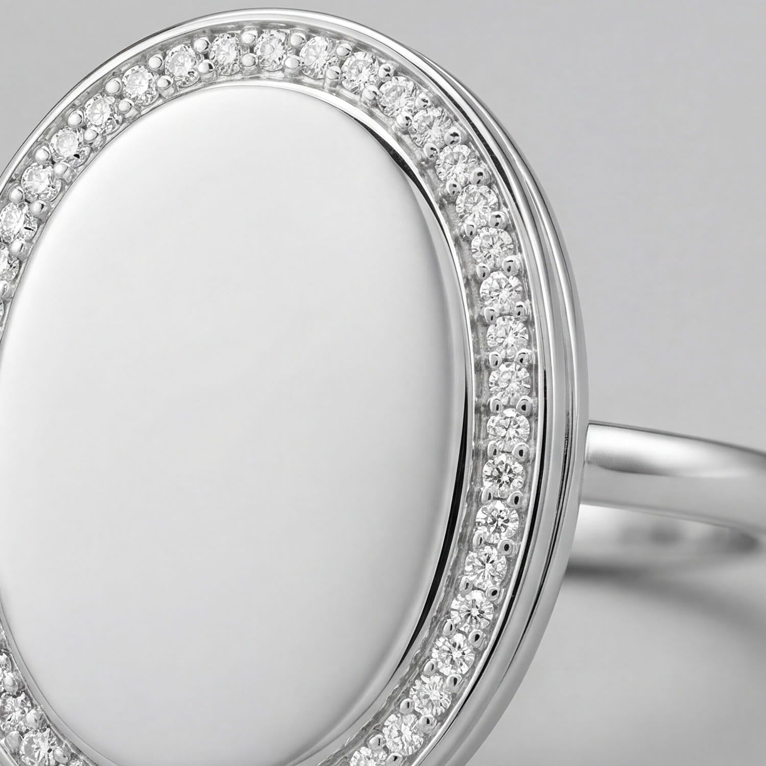 Personalized Oval Locket Ring