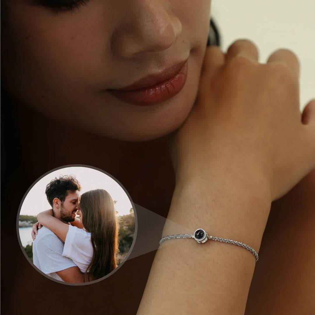 Personalized Cable Chain Photo Bracelet