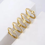 Radiant Adjustable Letter Initial Rings