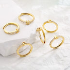 Radiant Adjustable Letter Initial Rings