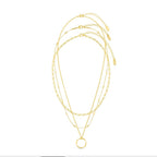 Open Circle Three Row Necklace