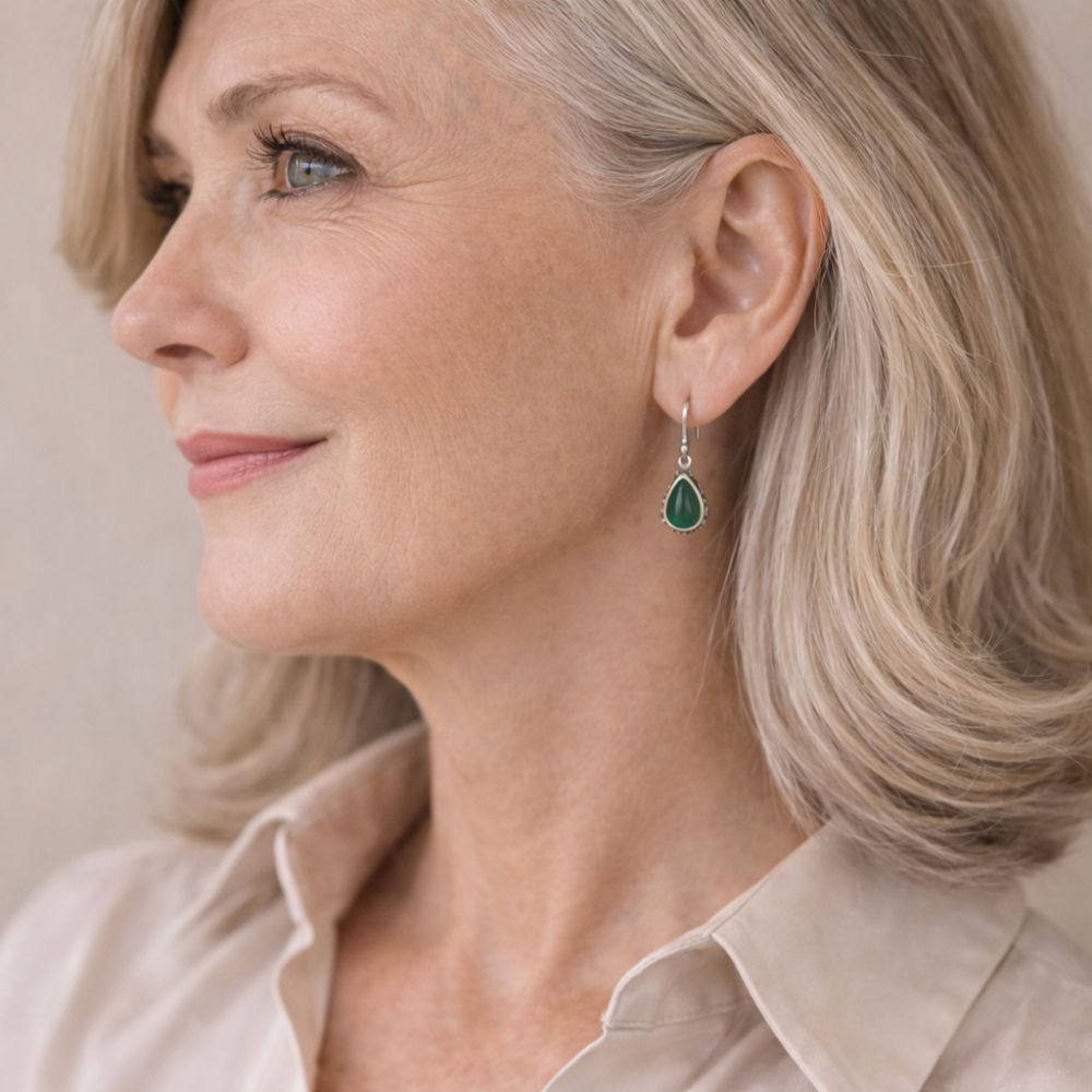 Vintage Waterdrop Stone Earrings