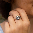 Vintage Zirconia Rose Gold Ring