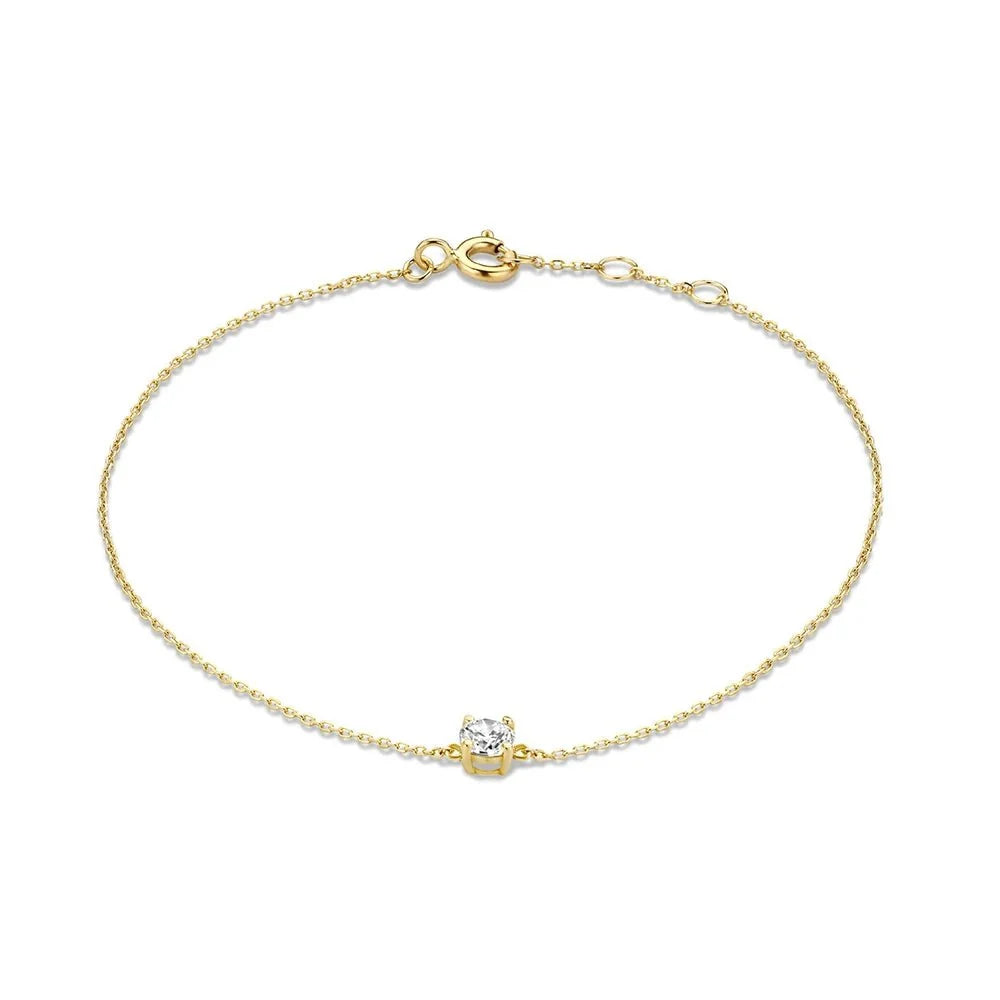 Delikatne bransoletki z pojedynczym diamentem S925