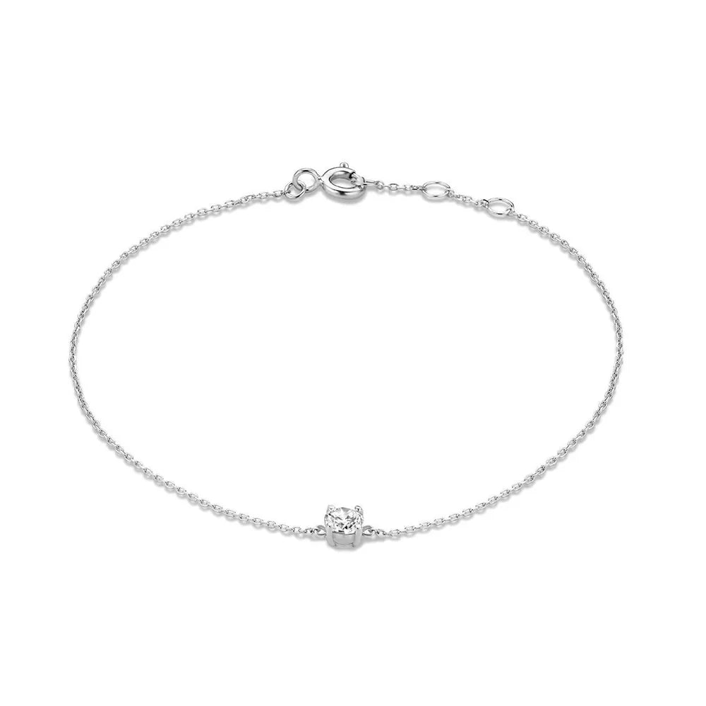 Delikatne bransoletki z pojedynczym diamentem S925