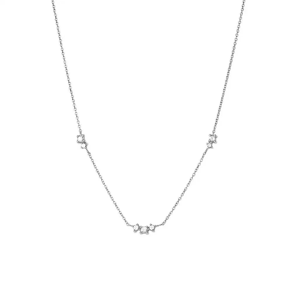 S925 Dainty Triple Zircon Necklace