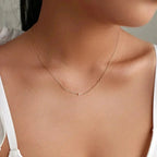 Personalized Necklace with Side Initials