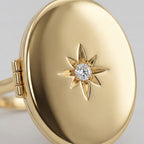 Personalized Star Locket Ring
