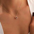 Collana con segno zodiacale incastonato di zirconi